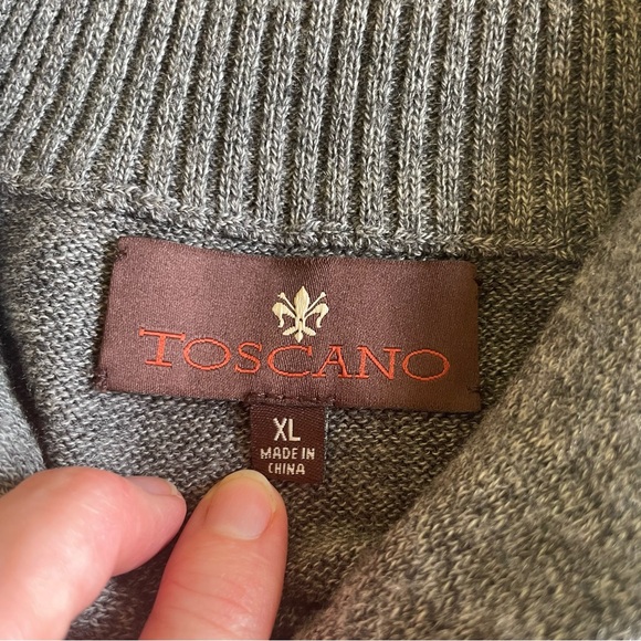 Erbario Toscno Sweater V-Neck Roll over Collar Long Sleeve Gray XL - Picture 6 of 9